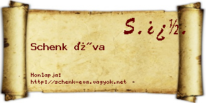 Schenk Éva névjegykártya